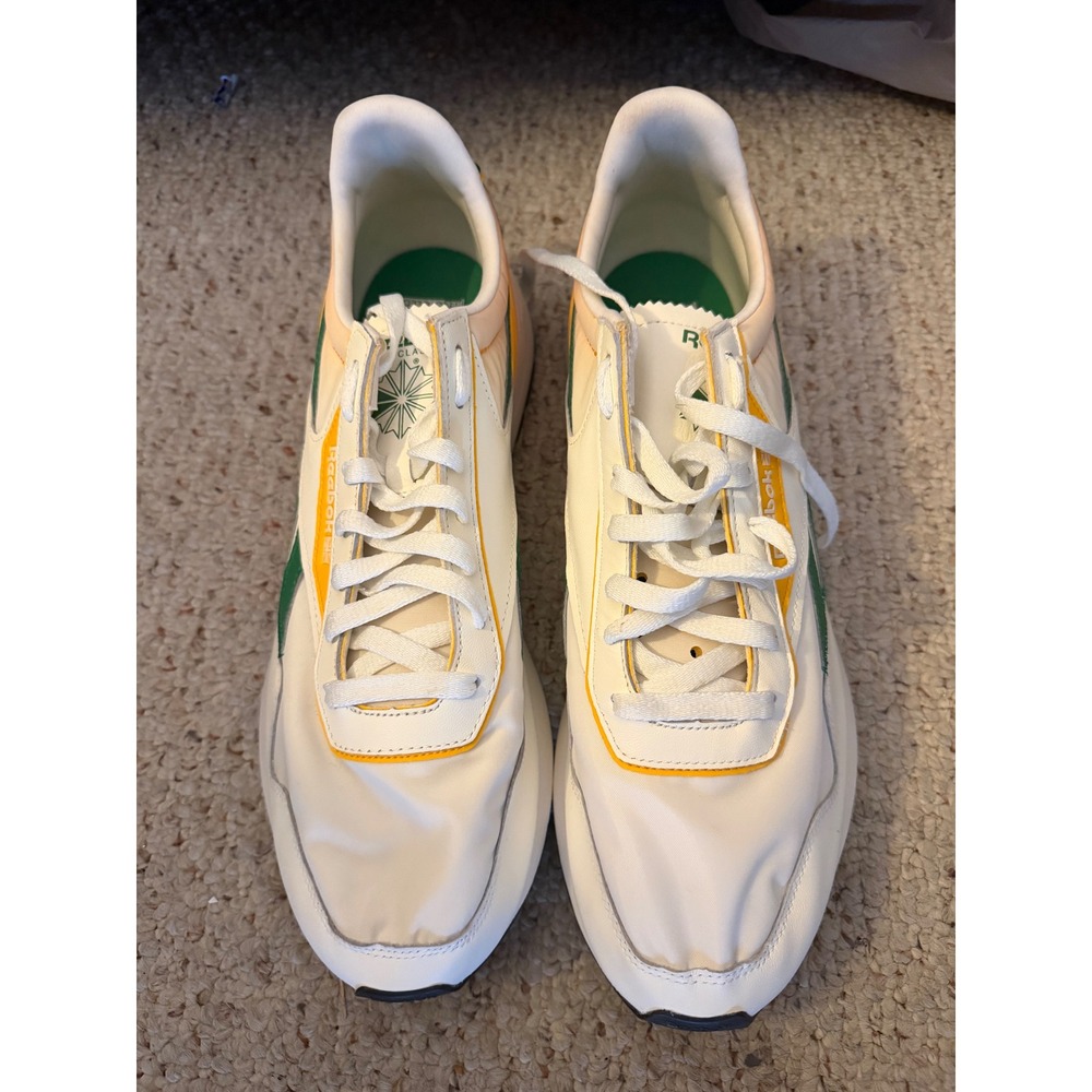 Reebok Classic Legacy Sneakers Mens 13 Chalk Green Yellow G55268 Low Top Shoes